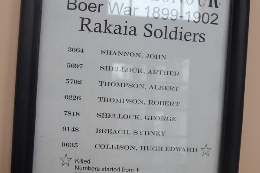 Rakaia war memorial