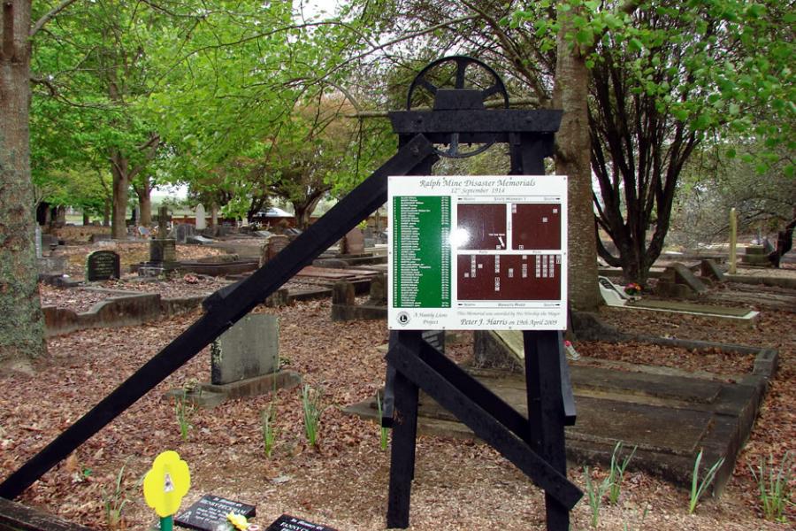 Ralphs mine disaster memorial detail