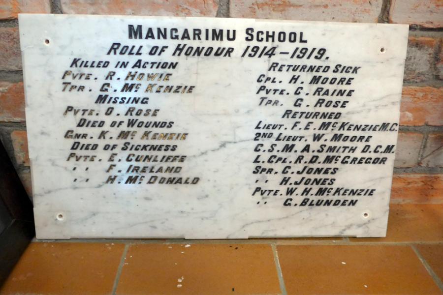 Rangiwahia War Memorial