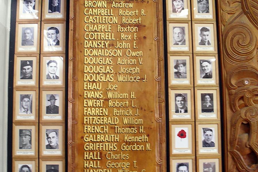 War Memorial board