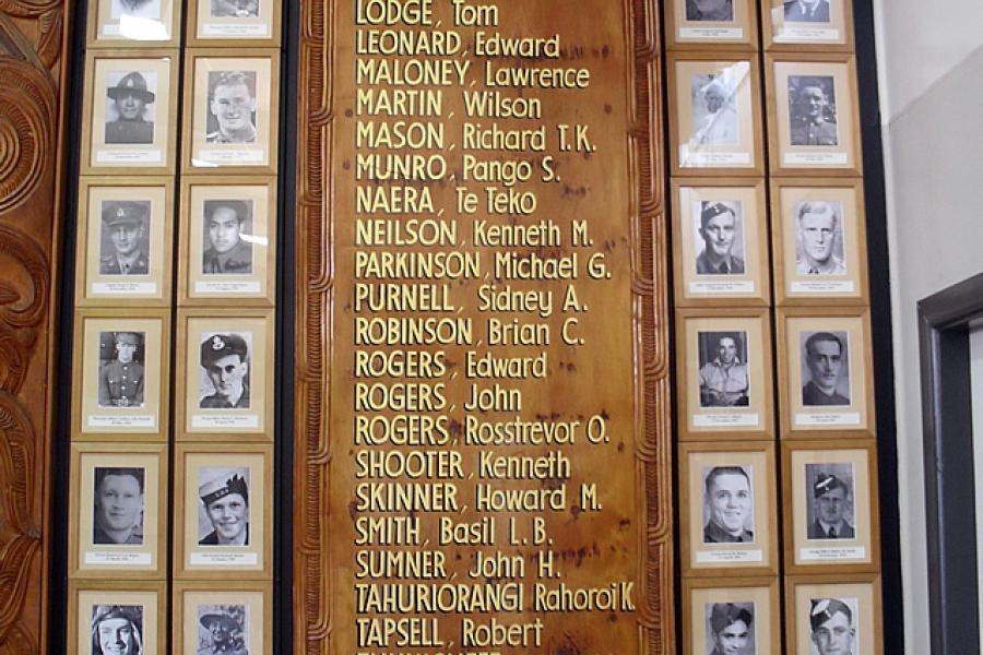 War Memorial board