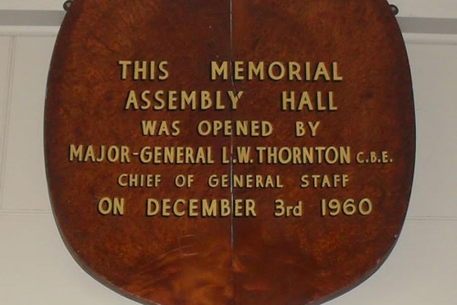 War Memorial board