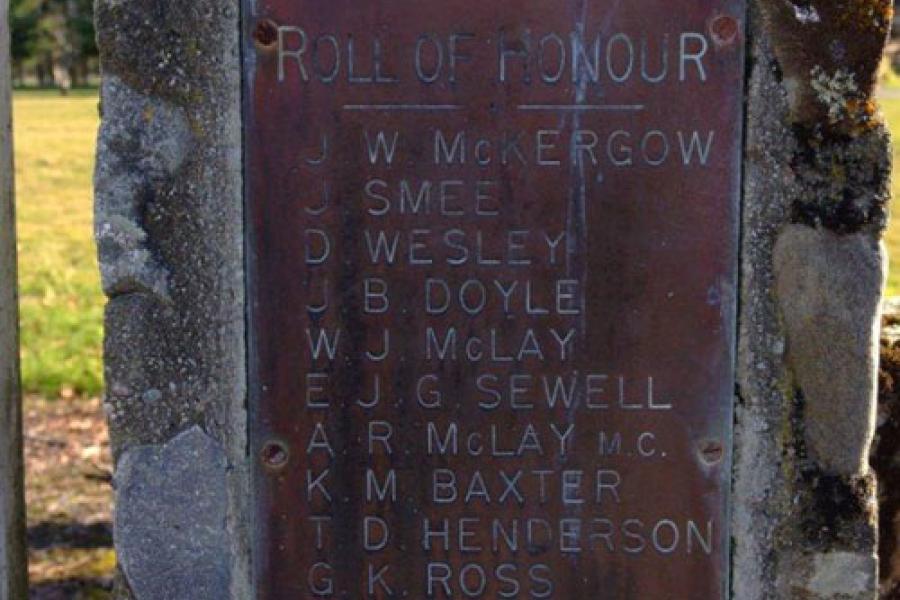 World War II roll of honour