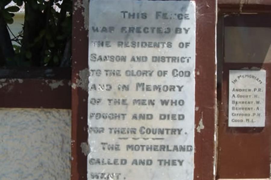 Sanson war memorial gate