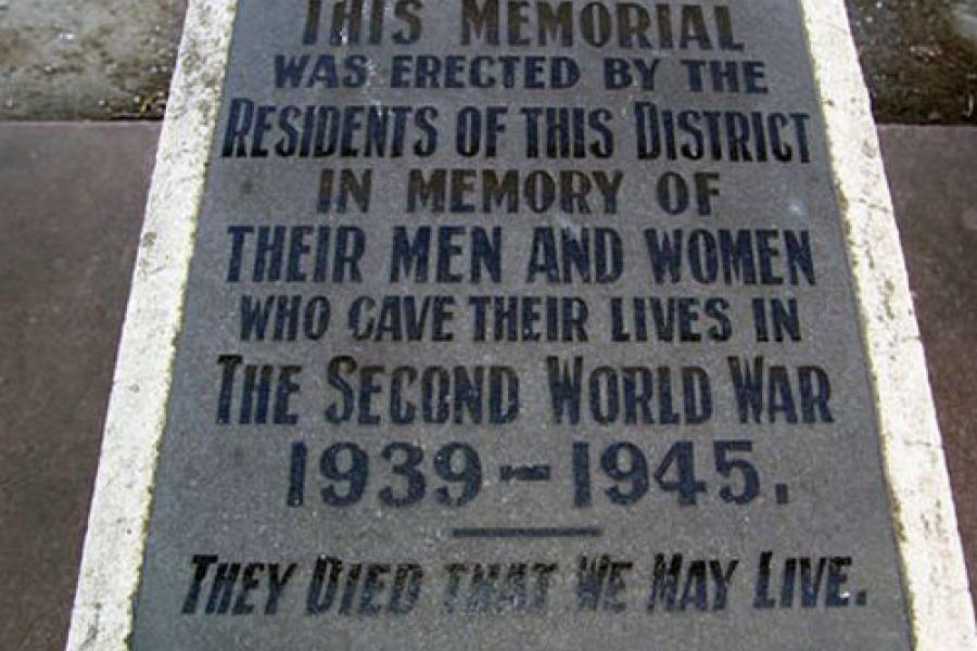 Spriggs Park war memorial