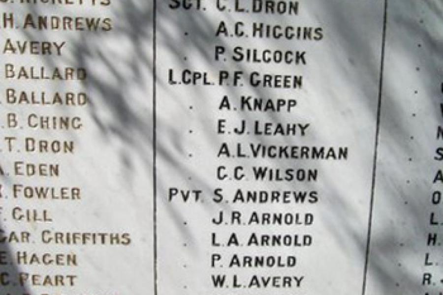Spring Grove roll of honour