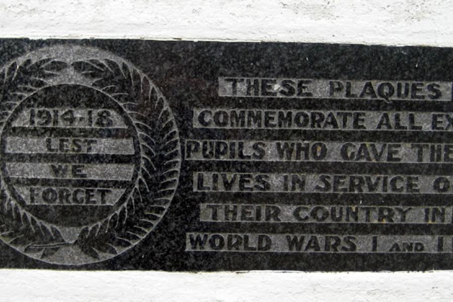 Detail from the St Andrews School war memorial