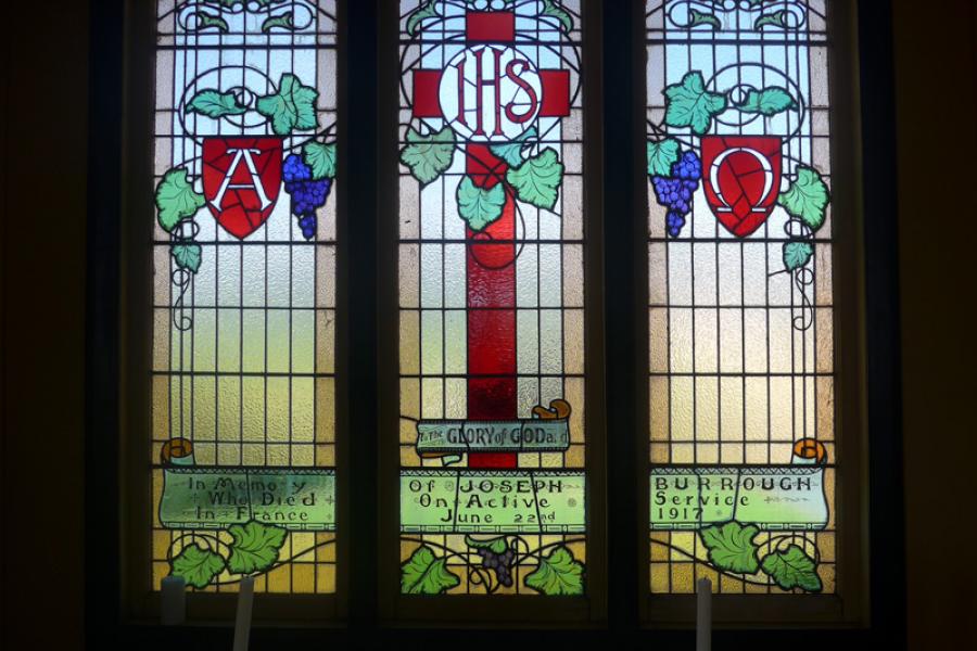 St Luke memorial window Whataroa