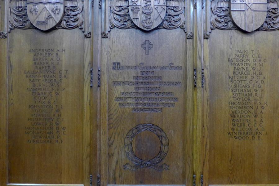 St Mary's Church memorials Timaru