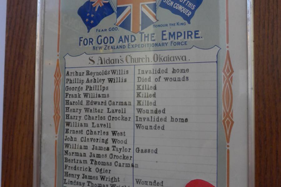 St Mary's memorials, Hawera