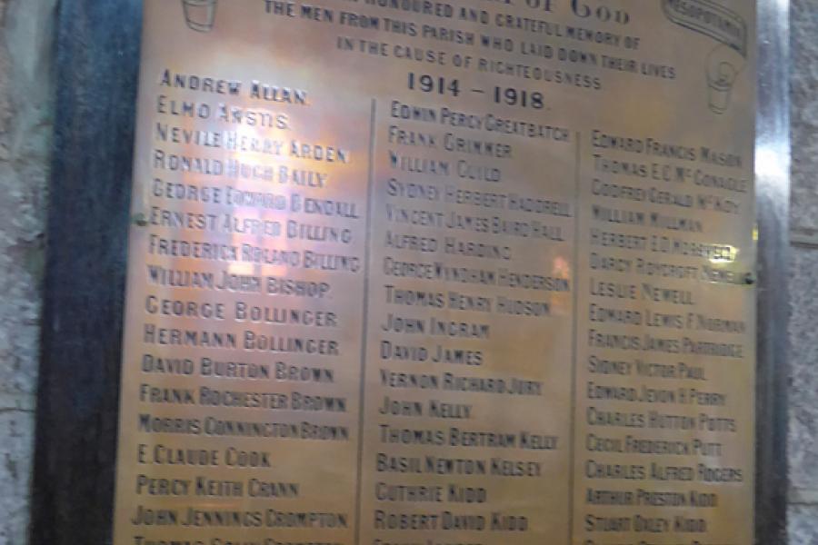 Memorial plaque