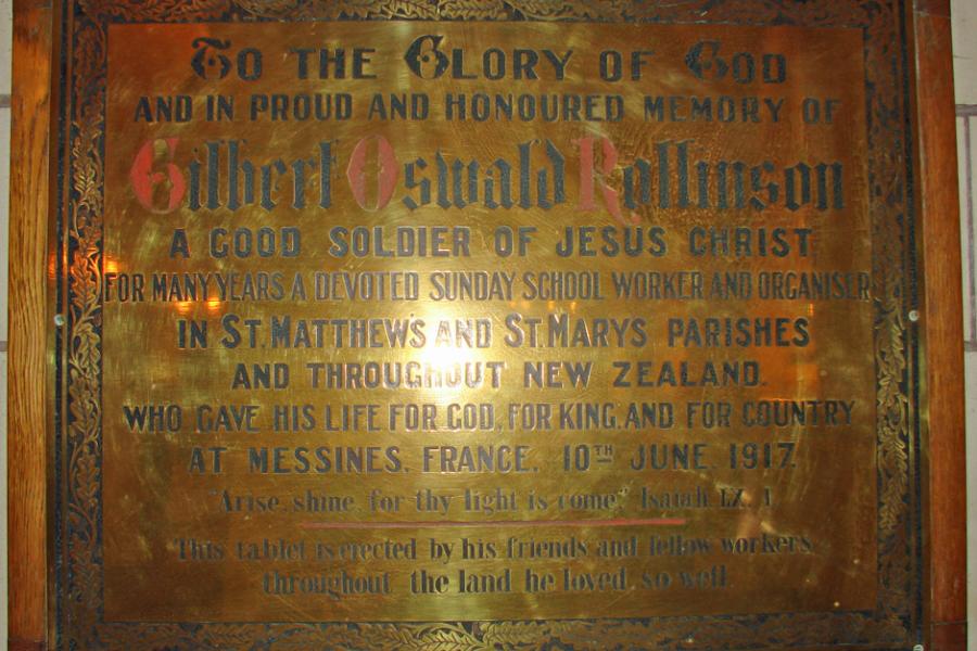 Dedication plaque