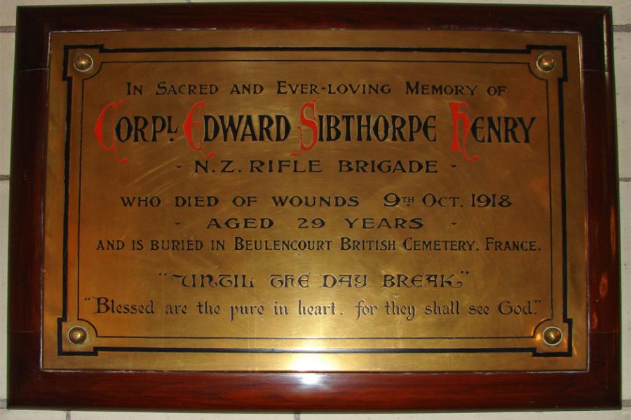 Dedication plaque