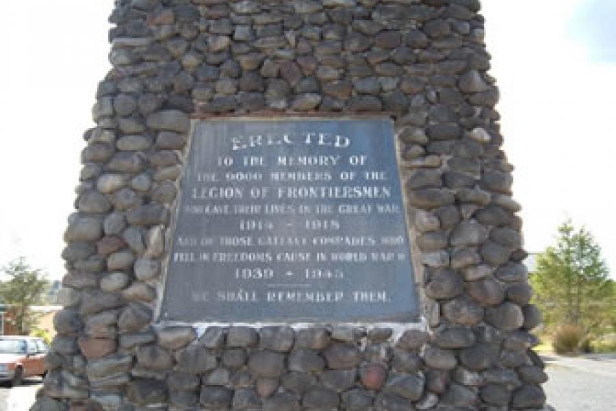 National Park memorial detail of plaque