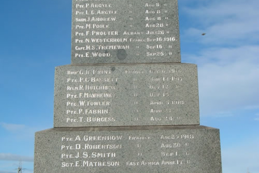 Bunneythorpe war memorial (detail)