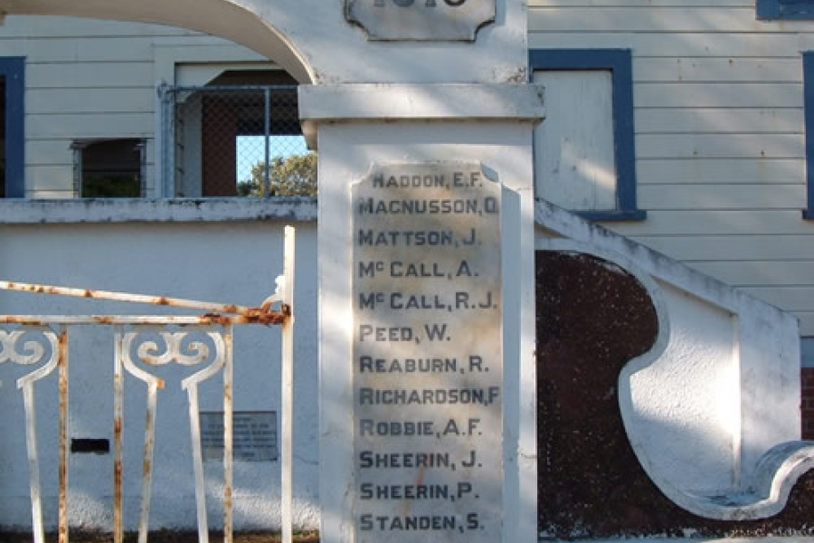 Palmerston North school gates memorial (detail)