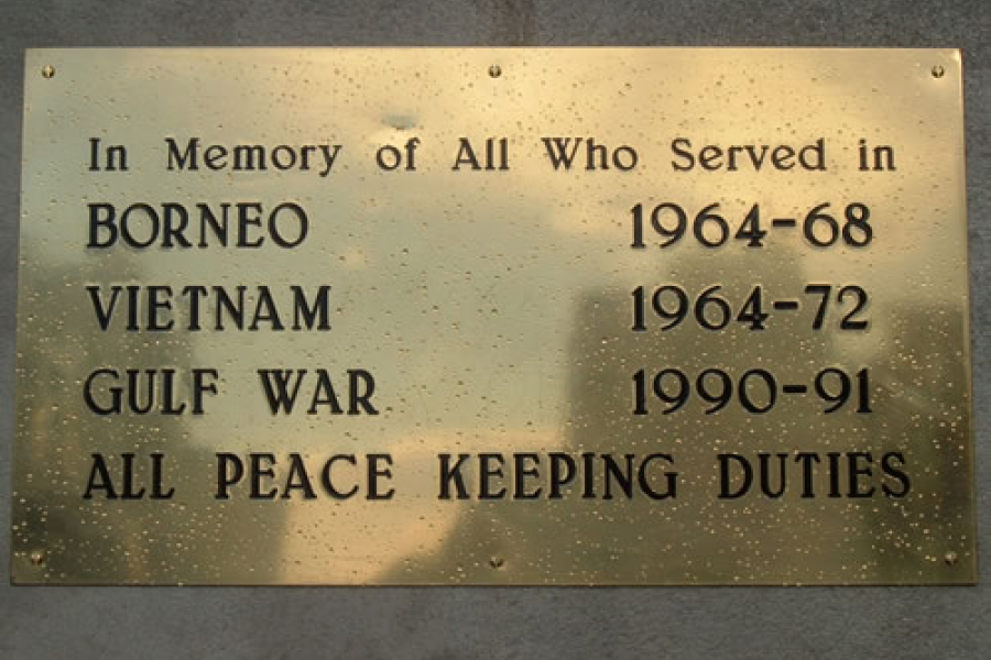 Palmerston North Memorial rededication plaque