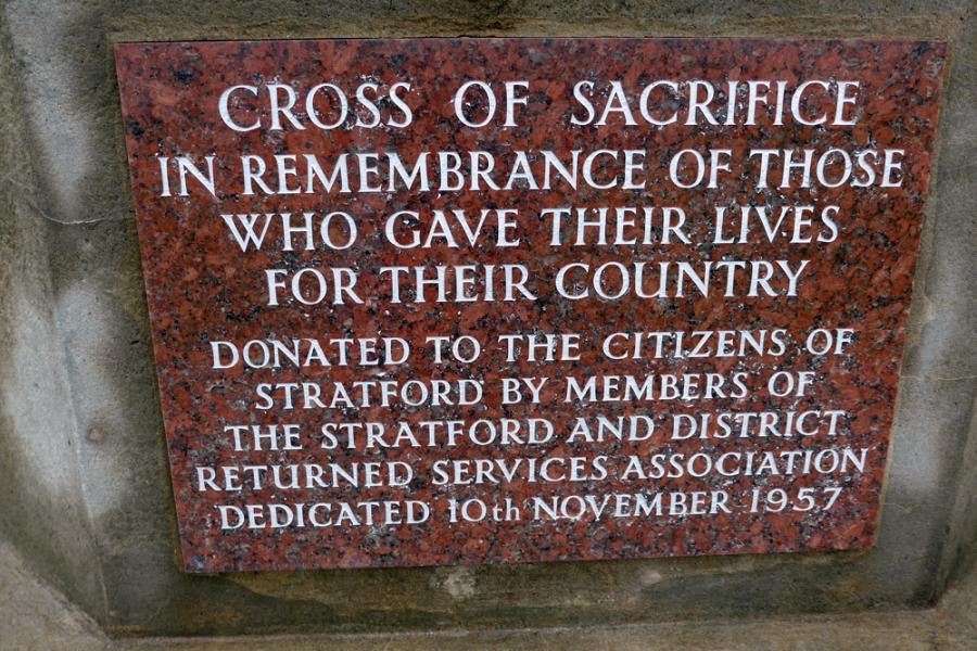 Stratford Cross of Sacrifice
