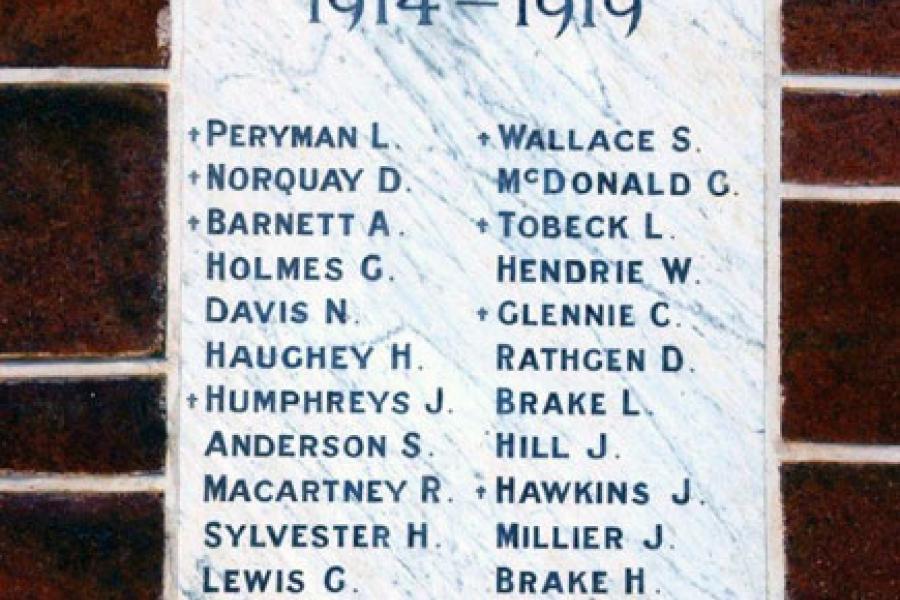 Taia Tapu war memorial