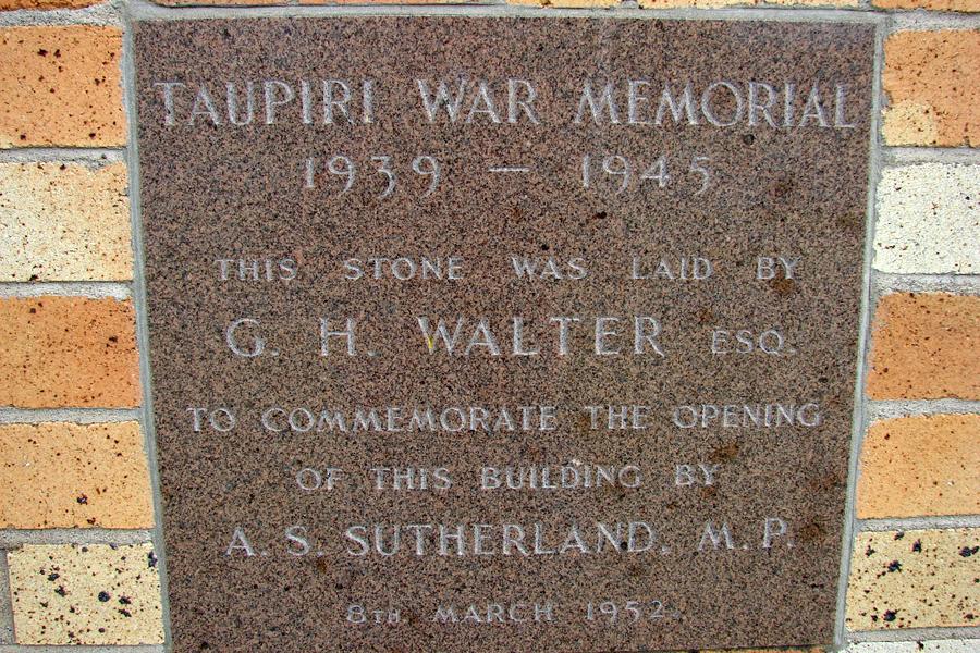 Taupiri War Memorial Hall