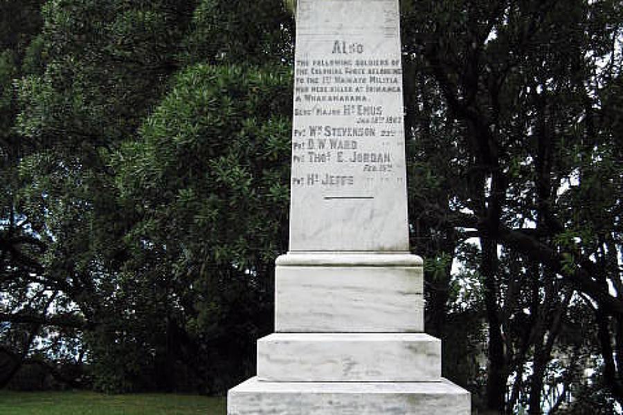 1st Waikato Militia memorial in Tauranga