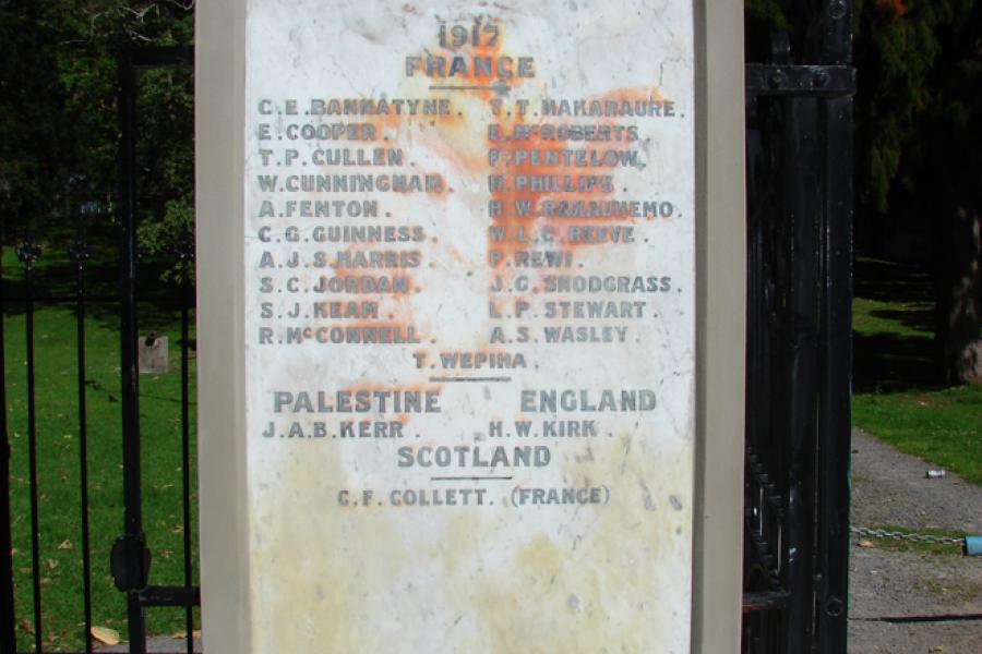 World War One List
