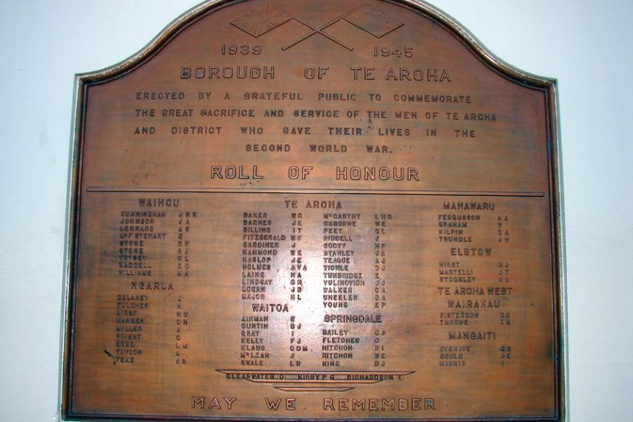 Te Aroha Second World War Memorial