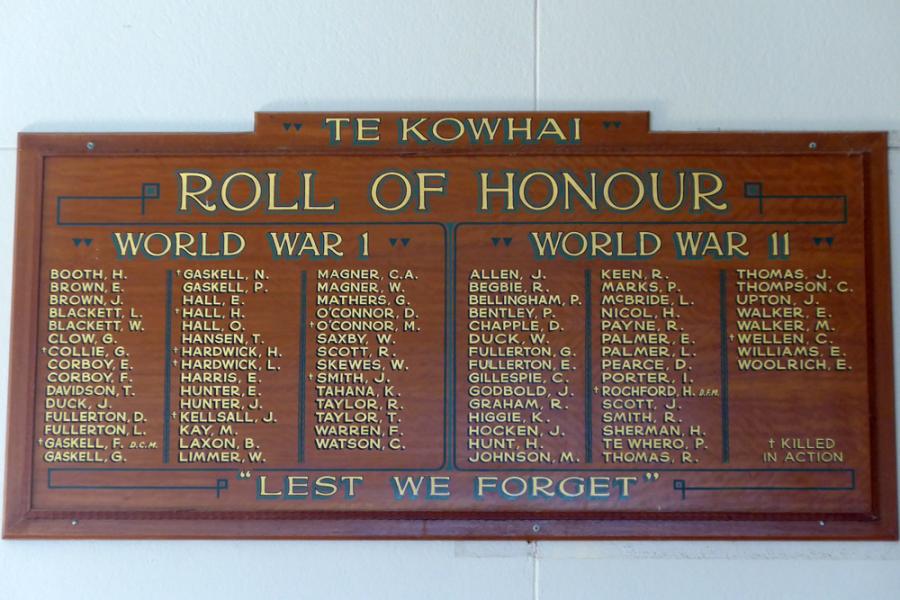 Te Kowhai memorial hall