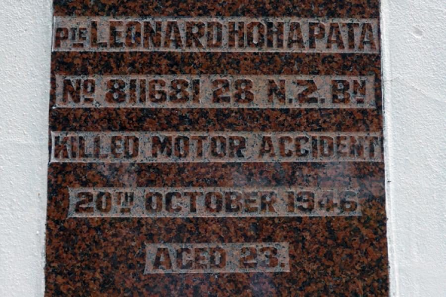 Te Paroa School memorial