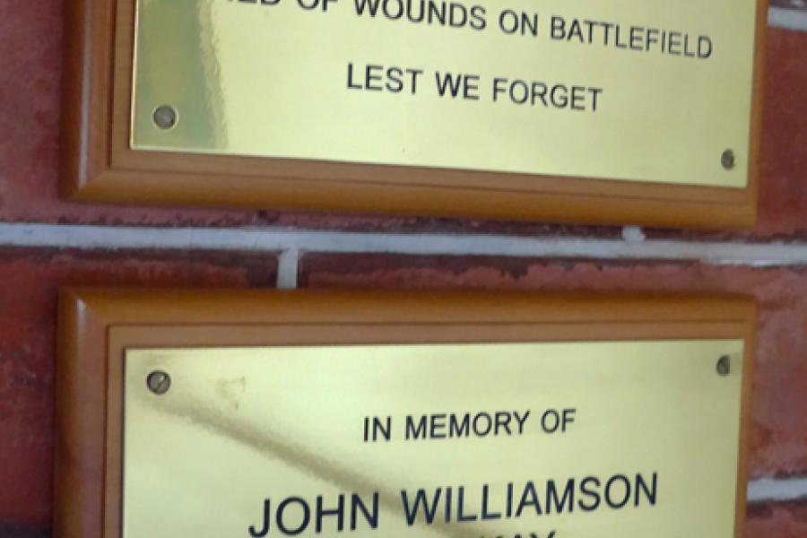 Memorial plaque