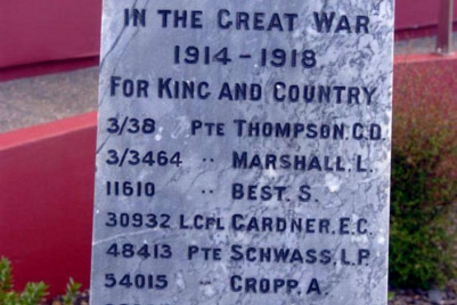 Moutere war memorial