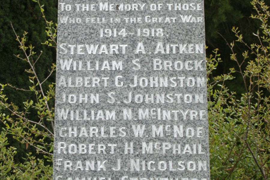 Detail from the memorial