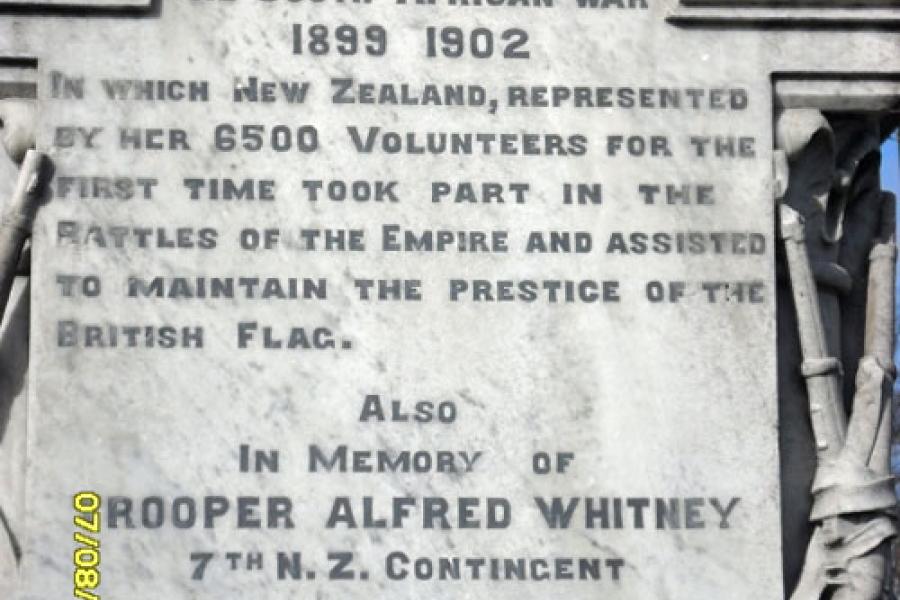 Waimate South African War memorial