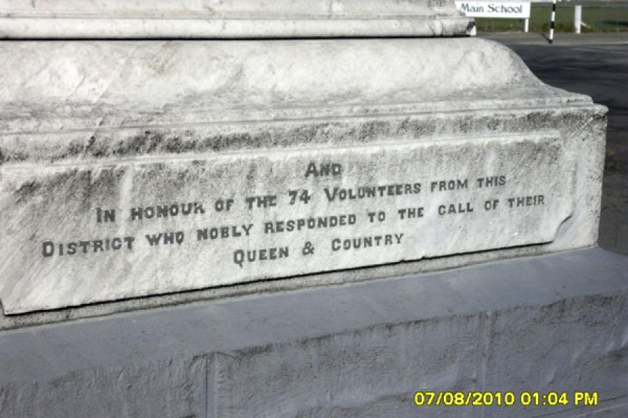Waimate South African War memorial