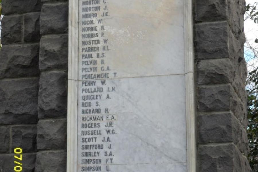 Waimate war memorial