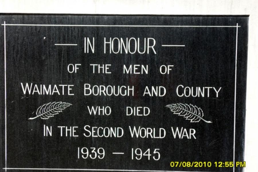 Waimate Second World War memorial clock tower