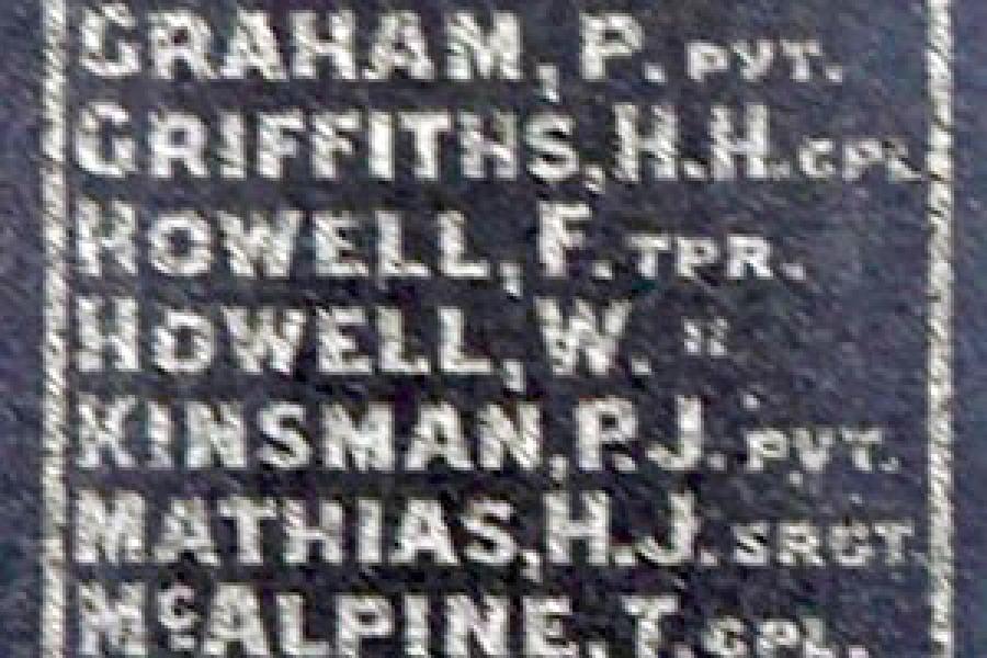 Detail from memorial