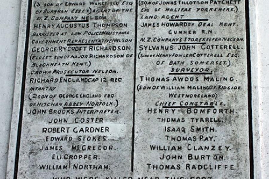 names on the memorial