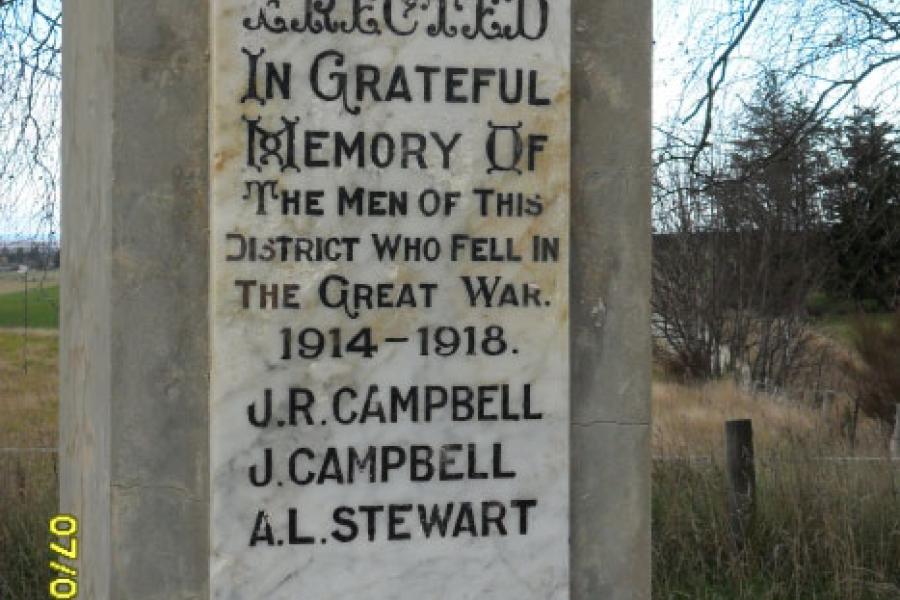Waituna war memorial