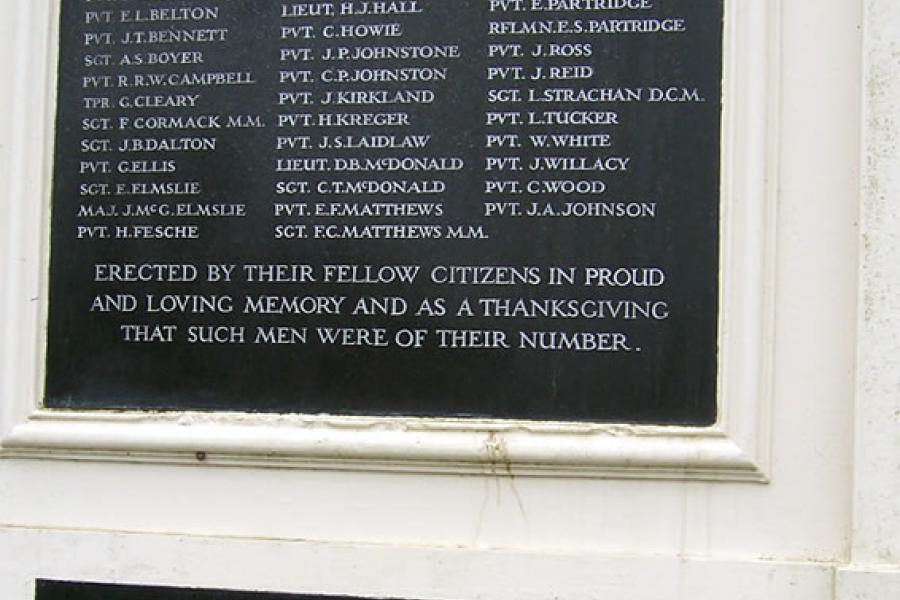 Detail from memorial