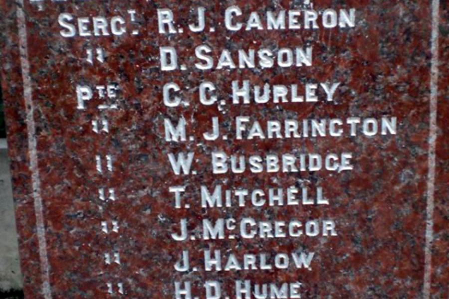 Wendonside war memorial