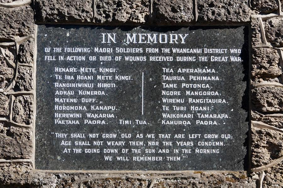Whanganui Maori memorial