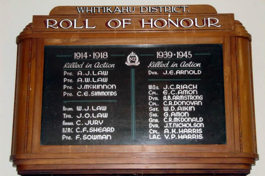 Roll of honour