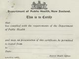 Smallpox vaccination certificate
