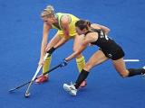 New Zealander Kelsey Smith competes with Australian Jodie Kenny