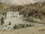 Painting of Cheviot Hills homestead, 1870s