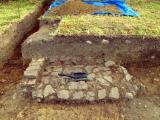 The remains of a fireplace at New Zealand's first school