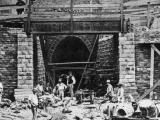 Lyttelton rail tunnel under construction, 1860s