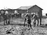 New Zealand and Allied troopers at the village of Surafend. Image courtesy of the Alan Hall Collection, WW100