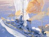 HMS Achilles painting